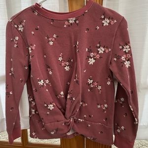 Long sleeved flower sweater